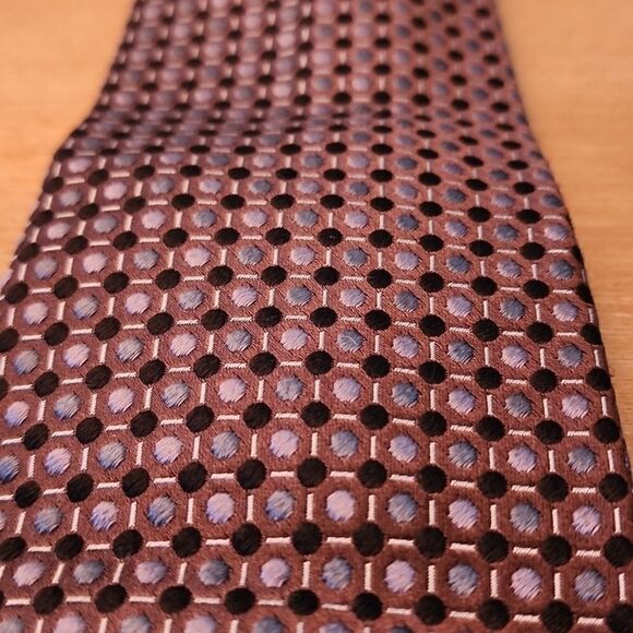 Gucci Brown Blue Print EUC Tie - Picture 2 of 3